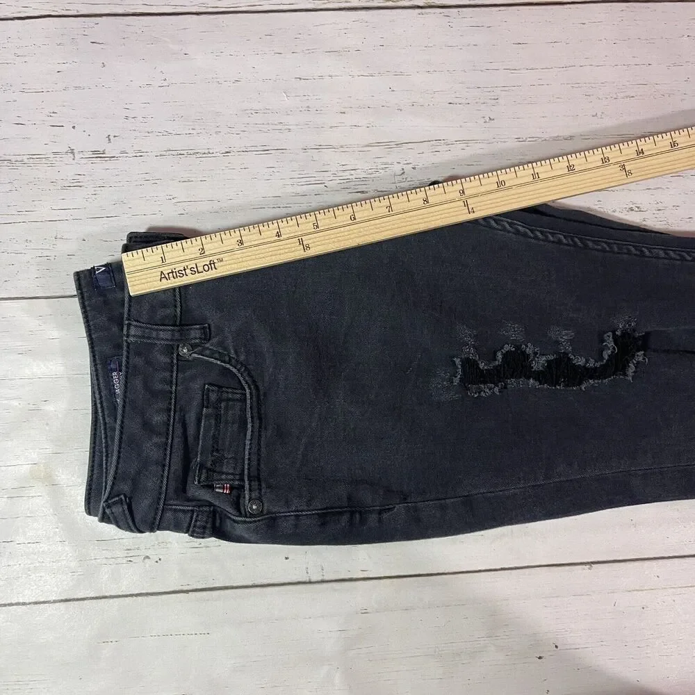 Vigoss The Jagger Jeans Women’s 28 Black Distressed Super Skinny 29 Inseam